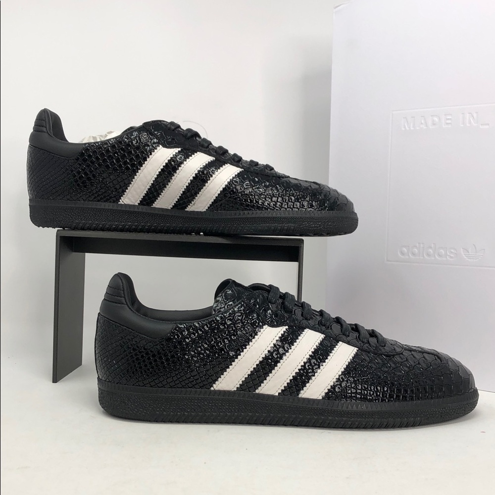 Adidas Samba OG Made In Italy Black Croc IE9120 Men’s Leather Sneaker’s - Size 9